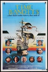 3t882 TIME BANDITS 1sh 1981 John Cleese, Sean Connery, art by director Terry Gilliam!