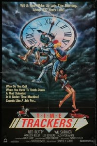 3t883 TIME TRACKERS 1sh 1989 Roger Corman, Wil & Ned woke up late, about 837 years late!