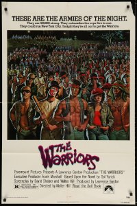 3t946 WARRIORS 1sh 1979 Walter Hill, great David Jarvis artwork of the armies of the night!
