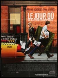 3w467 ART OF GETTING BY French 1p 2012 Freddie Highmore and Emma Roberts passing on sidewalk!