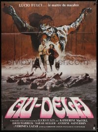 3w501 BEYOND French 1p 1983 Lucio Fulci's E tu vivrai nel terrore - L'aldila, wild Konkols art!