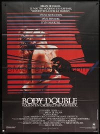 3w514 BODY DOUBLE French 1p 1985 Brian De Palma, Melanie Griffith, voyeur watches sexy woman!
