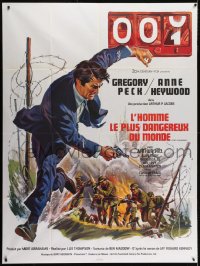 3w545 CHAIRMAN French 1p 1969 U.S.-British-Russian Intelligence can't keep Gregory Peck alive!