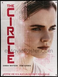 3w558 CIRCLE French 1p 2017 super close up of Emma Watson, sci-fi thriller!
