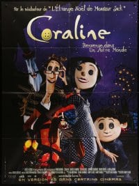 3w568 CORALINE French 1p 2009 cool 3-D stop-motion animated feature, be careful what you wish for!