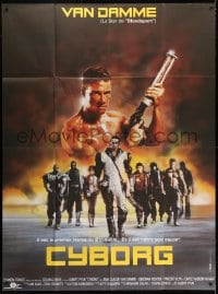 3w574 CYBORG French 1p 1989 Jean Claude Van Damme, first hero of the 21st century!