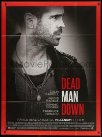 3w584 DEAD MAN DOWN French 1p 2013 great profile close up of star Colin Farrell, Niels Arden!
