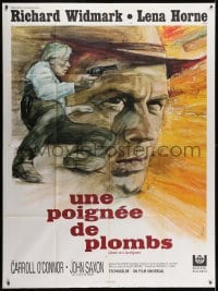 3w589 DEATH OF A GUNFIGHTER French 1p 1969 different art of Richard Widmark by Rene Ferracci!