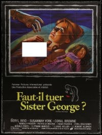 3w732 KILLING OF SISTER GEORGE French 1p 1971 different Grinsson art of naked Susannah York, Aldrich