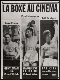 3w740 LA BOXE AU CINEMA French 1p 1990s Errol Flynn, Paul Newman, Jeff Bridges, all boxing!