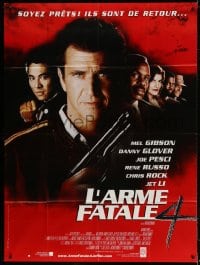3w760 LETHAL WEAPON 4 French 1p 1998 Mel Gibson, Danny Glover, Joe Pesci, Rene Russo