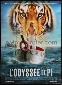 3w761 LIFE OF PI French 1p 2012 Best Director Ang Lee, cool image of Suraj Sharma & tiger!