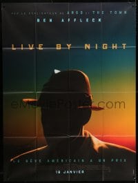 3w765 LIVE BY NIGHT advance French 1p 2017 Ben Affleck as Joe was once a good man, cool silhouette!