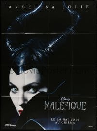 3w780 MALEFICENT teaser French 1p 2014 cool close-up image of sexy Angelina Jolie in title role!