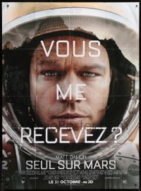 3w793 MARTIAN teaser French 1p 1915 close-up of astronaut Matt Damon on the red planet!