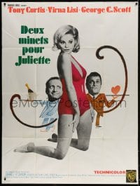 3w833 NOT WITH MY WIFE YOU DON'T French 1p 1967 Curtis, Virna Lisi, George C. Scott by Ferracci!