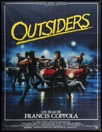3w846 OUTSIDERS French 1p 1982 Coppola, completely different art of gangs fighting by Trebern!
