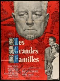 3w863 POSSESSORS style B French 1p 1958 Les Grandes Familles, art of Jean Gabin by Rene Ferracci!