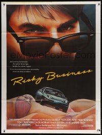 3w888 RISKY BUSINESS French 1p 1984 Tom Cruise in cool shades by Jouineau Bourduge!