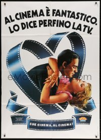 3w212 AL CINEMA E FANTASTICO LO DICE PERFINO LA TV Italian 1p 1989 art of heart-shaped film strip!