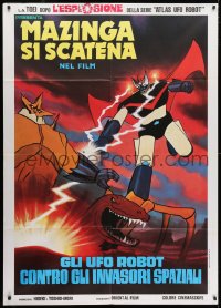 3w221 ATLAS UFO ROBOT Italian 1p 1978 created from episodes of the Grandizer anime sci-fi cartoon!