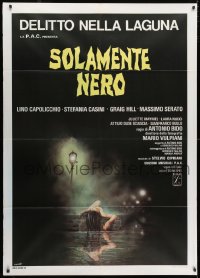 3w229 BLOODSTAINED SHADOW Italian 1p 1978 Luca Crovato art of naked female victim laying by river!