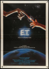3w271 E.T. THE EXTRA TERRESTRIAL Italian 1p 1982 Steven Spielberg classic, John Alvin art