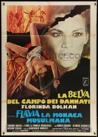 3w285 FLAVIA Italian 1p 1974 Gianfranco Mingozzi's Flavia, la monaca musulmana, Sciotti art!