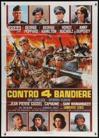 3w287 FROM HELL TO VICTORY Italian 1p 1979 Umberto Lenzi's Contro 4 bandiere, WWII all-star cast!