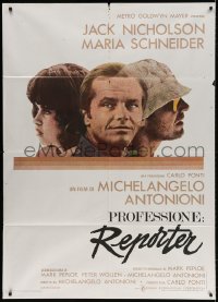 3w366 PASSENGER Italian 1p 1975 Michelangelo Antonioni, c/u of Jack Nicholson & Maria Schneider!