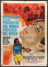 3w375 REVELATIONS OF A PSYCHIATRIST ON THE WORLD OF SEXUAL PERVERSION Italian 1p 1973 sexy art!