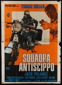 3w115 COP IN BLUE JEANS Italian 2p 1976 Squadra Antiscippo, Jack Palance, Tomas Milian w/motorcycle