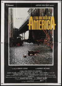 3w167 ONCE UPON A TIME IN AMERICA Italian 2p 1984 Robert De Niro, James Woods, Sergio Leone!