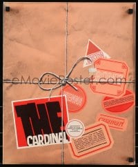 3w026 CARDINAL pressbook 1964 Otto Preminger, cool design + Saul Bass title art!