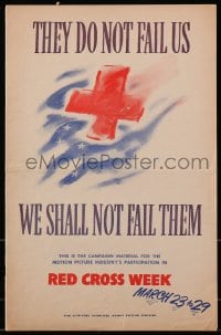 3w070 RED CROSS WEEK pressbook 1944 They do not fail us, we shall not fail them, ultra rare!