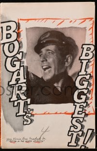 3w010 ACTION IN THE NORTH ATLANTIC pressbook 1943 great images of Humphrey Bogart in World War II!