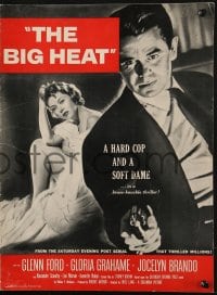 3w018 BIG HEAT pressbook 1953 hard cop Glenn Ford & soft dame Gloria Grahame, Fritz Lang noir!