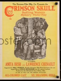 3w032 CRIMSON SKULL pressbook 1921 colored cowboys Anita Bush & Lawrence Chenault, lost film!