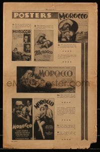 3w063 MOROCCO pressbook 1930 Gary Cooper & sexy Marlene Dietrich, Josef von Sternberg, very rare!
