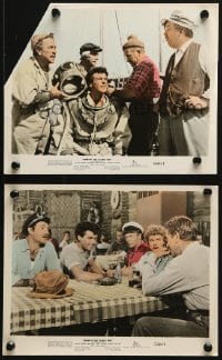 3x142 BENEATH THE 12-MILE REEF 2 color 8x10 stills 1953 Robert Wagner, Terry Moore, Gilbert Roland!
