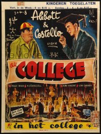 3y313 HERE COME THE CO-EDS Belgian 1950 Bud Abbott & Lou Costello are loose in a girls' school!
