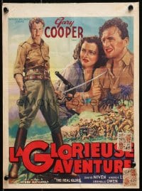 3y346 REAL GLORY Belgian 1955 Gary Cooper, the story of a U.S. Army doctor's adventures, different!