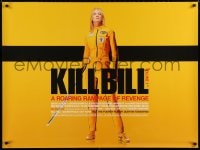 3y103 KILL BILL: VOL. 1 DS British quad 2003 Quentin Tarantino, full-length Uma Thurman with katana!