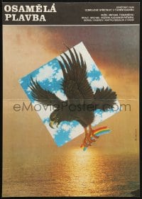 3y145 DETACHED MISSION Czech 11x16 1987 Tumanishvili's Odinochnoye plavanye, eagle and rainbow!