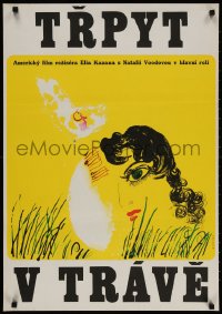 3y139 SPLENDOR IN THE GRASS Czech 23x32 1969 Natalie Wood, Warren Beatty, art by Jaromir Gal!