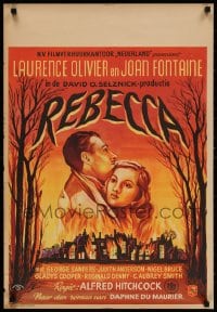 3y012 REBECCA Dutch 1940 Alfred Hitchcock classic, Laurence Olivier & Joan Fontaine, ultra-rare!