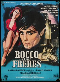 3y467 ROCCO & HIS BROTHERS French 23x31 1961 Luchino Visconti's Rocco e I Suoi Fratelli, different!