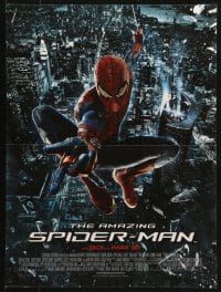 3y484 AMAZING SPIDER-MAN French 15x21 2012 superhero Andrew Garfield swinging high above the city!