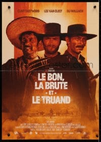 3y498 GOOD, THE BAD & THE UGLY French 17x23 R2014 Clint Eastwood, Lee Van Cleef, Wallach, Leone!