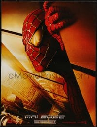 3y525 SPIDER-MAN French 16x21 2002 close-up of Maguire w/WTC towers in eyes, Marvel!